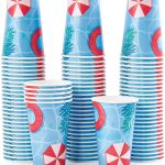 [125 Pack] 22oz Paper Cups, Disposable Paper Cups with Strawless Sip Lids, Paper Cold Cups With Lids Specially Designed for Cold Drinks, Beverages, Juices, and All Kinds of Cold Drinks
